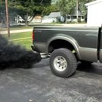 diesel truck black coloured smoke