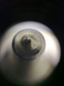 another angle of a cracked diesel injector nozzle